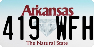 AR license plate 419WFH