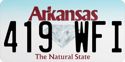 AR license plate 419WFI