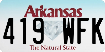 AR license plate 419WFK