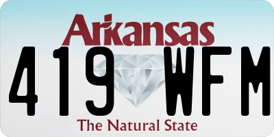 AR license plate 419WFM
