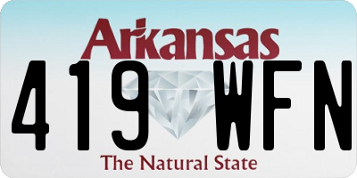 AR license plate 419WFN