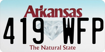 AR license plate 419WFP