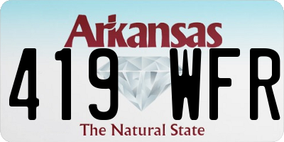 AR license plate 419WFR