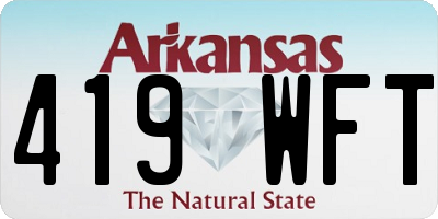 AR license plate 419WFT