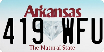AR license plate 419WFU
