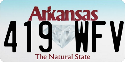 AR license plate 419WFV