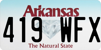 AR license plate 419WFX