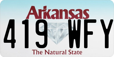 AR license plate 419WFY