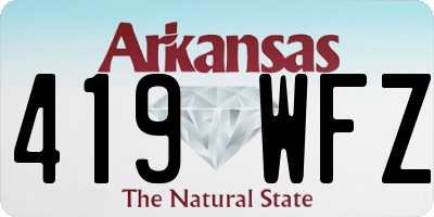 AR license plate 419WFZ