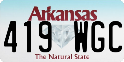 AR license plate 419WGC