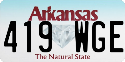 AR license plate 419WGE
