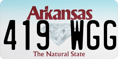 AR license plate 419WGG
