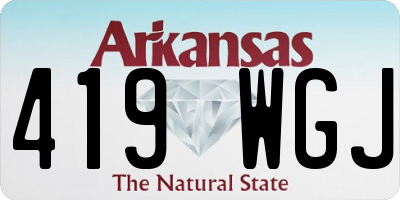 AR license plate 419WGJ