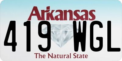 AR license plate 419WGL