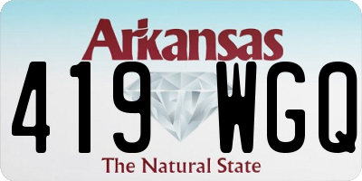 AR license plate 419WGQ