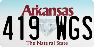 AR license plate 419WGS