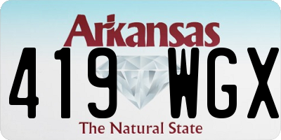 AR license plate 419WGX