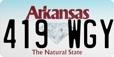 AR license plate 419WGY