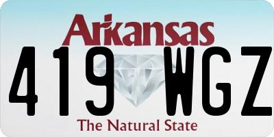 AR license plate 419WGZ