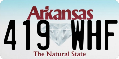 AR license plate 419WHF