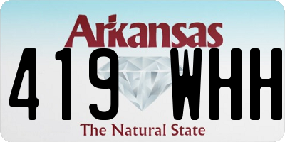AR license plate 419WHH