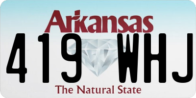 AR license plate 419WHJ