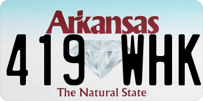 AR license plate 419WHK