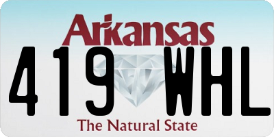 AR license plate 419WHL