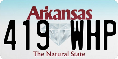 AR license plate 419WHP