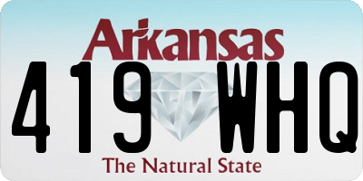 AR license plate 419WHQ