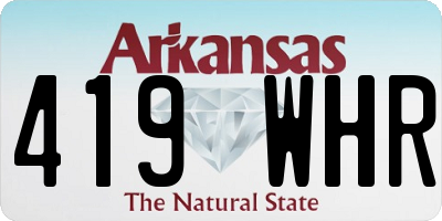 AR license plate 419WHR