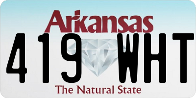 AR license plate 419WHT
