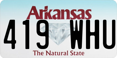 AR license plate 419WHU