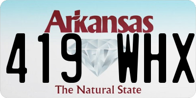 AR license plate 419WHX
