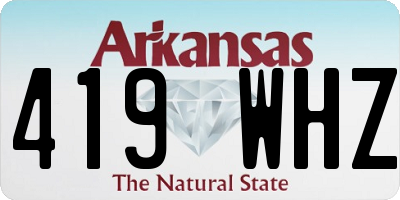 AR license plate 419WHZ