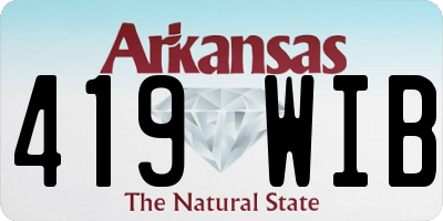 AR license plate 419WIB