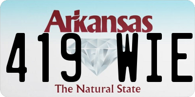 AR license plate 419WIE