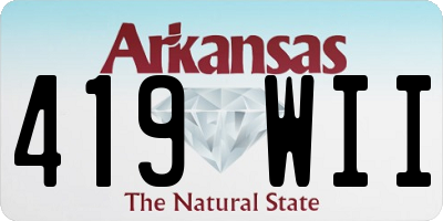 AR license plate 419WII