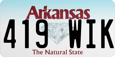 AR license plate 419WIK