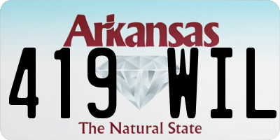 AR license plate 419WIL