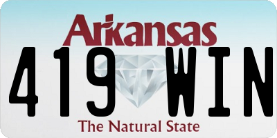 AR license plate 419WIN