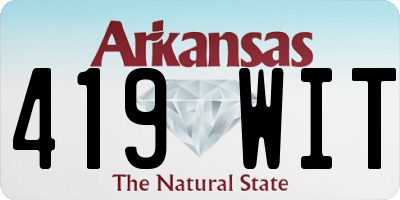 AR license plate 419WIT