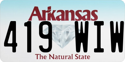 AR license plate 419WIW