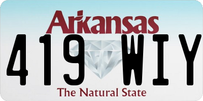 AR license plate 419WIY