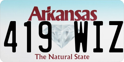 AR license plate 419WIZ