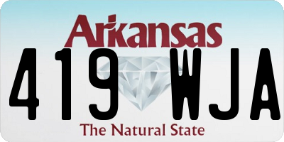 AR license plate 419WJA