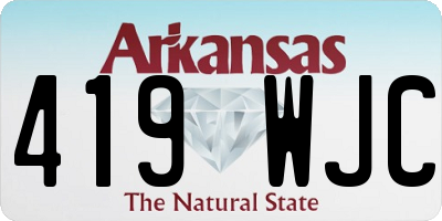 AR license plate 419WJC