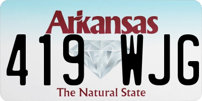 AR license plate 419WJG