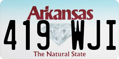 AR license plate 419WJI