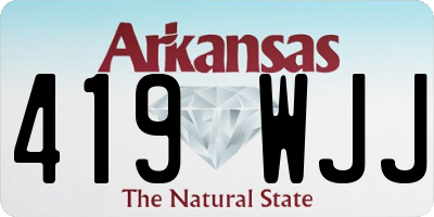AR license plate 419WJJ